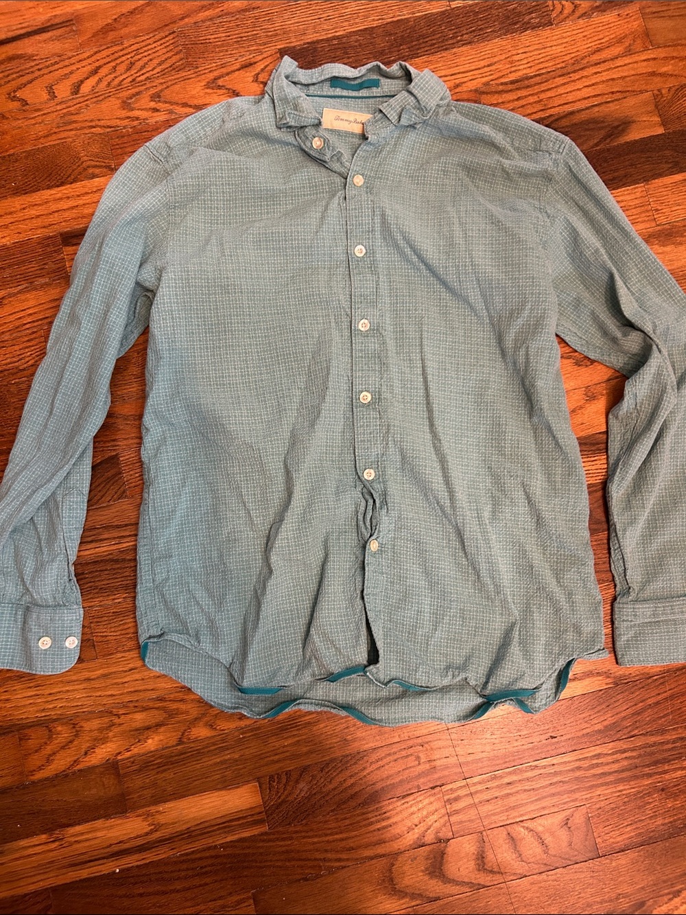 Tommy Bahama Light Seafoam Button-Down Long Sleeve Shirt